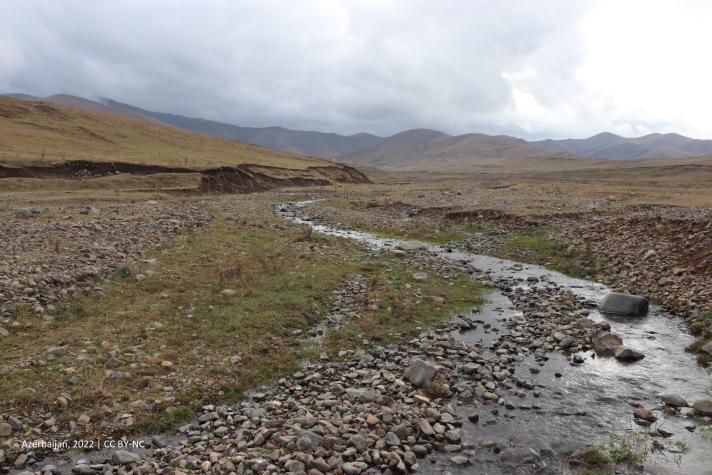 Dried up river in Azerbaijan