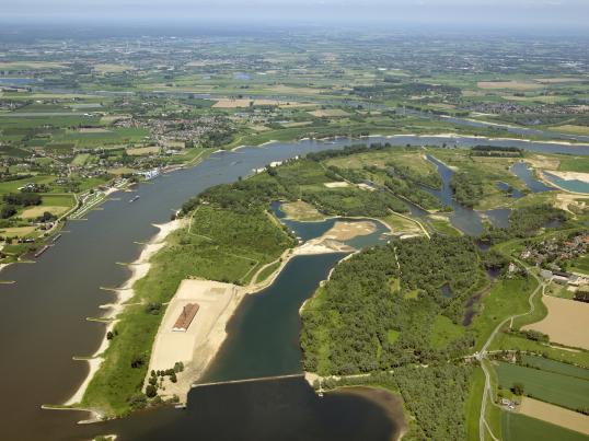 Millingerwaard river from above