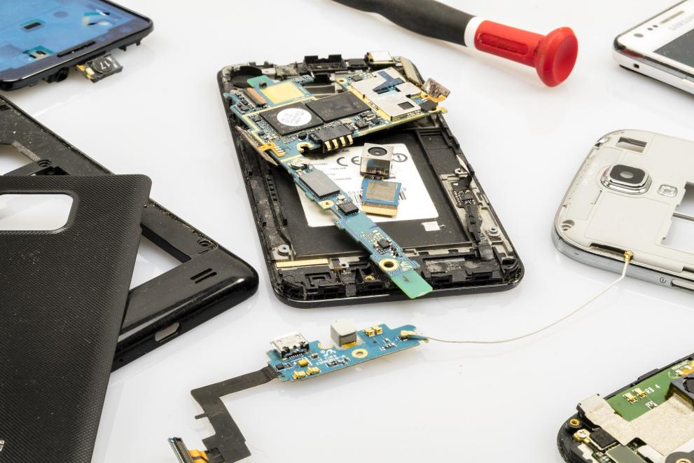 Inside of a smartphone