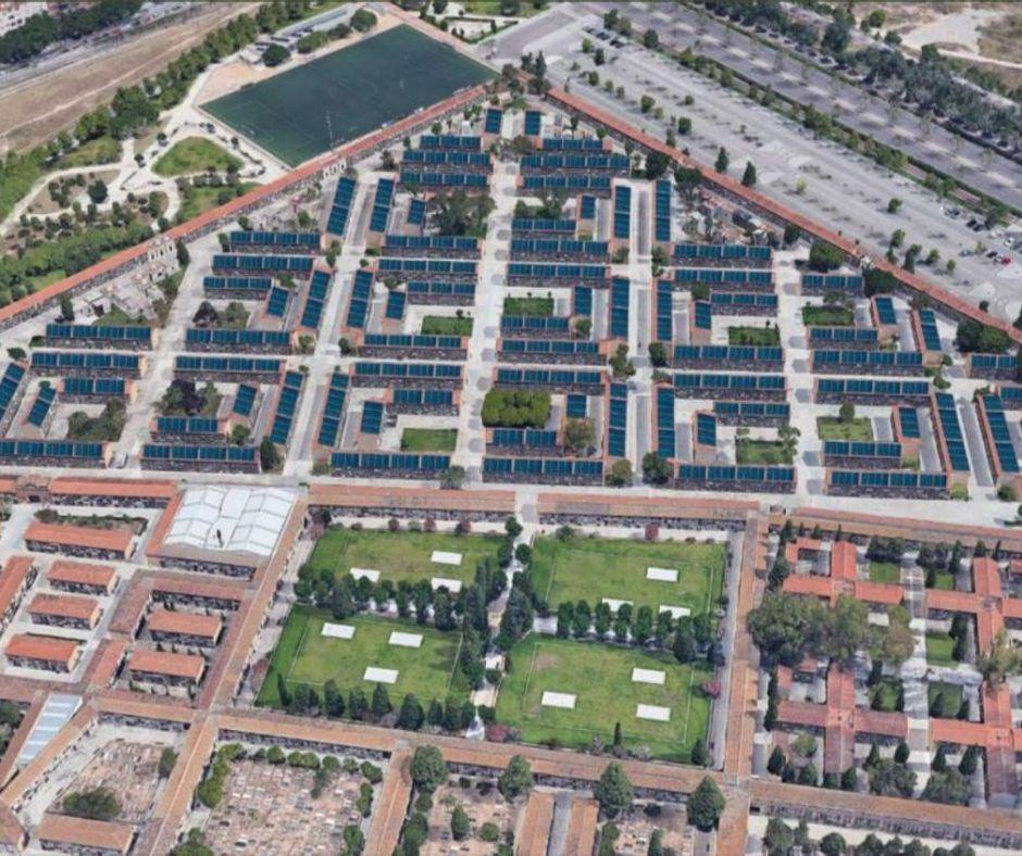 Aerial view of the Requiem in Power in Valencia